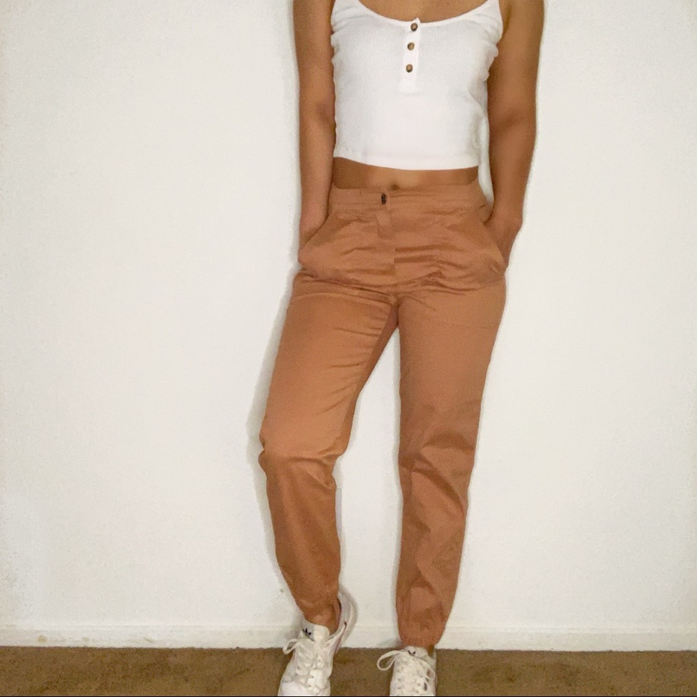 Salmon pink jogger pants